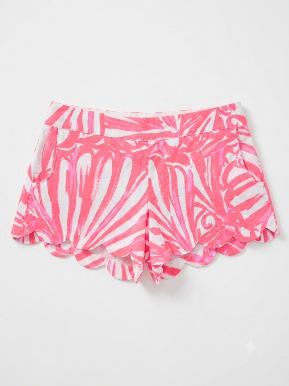 Lilly Pulitzer Pink & White Scallop-Hem Printed Skort